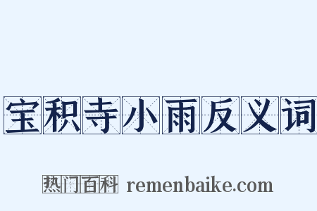 宝积寺小雨反义词是什么意思的图片